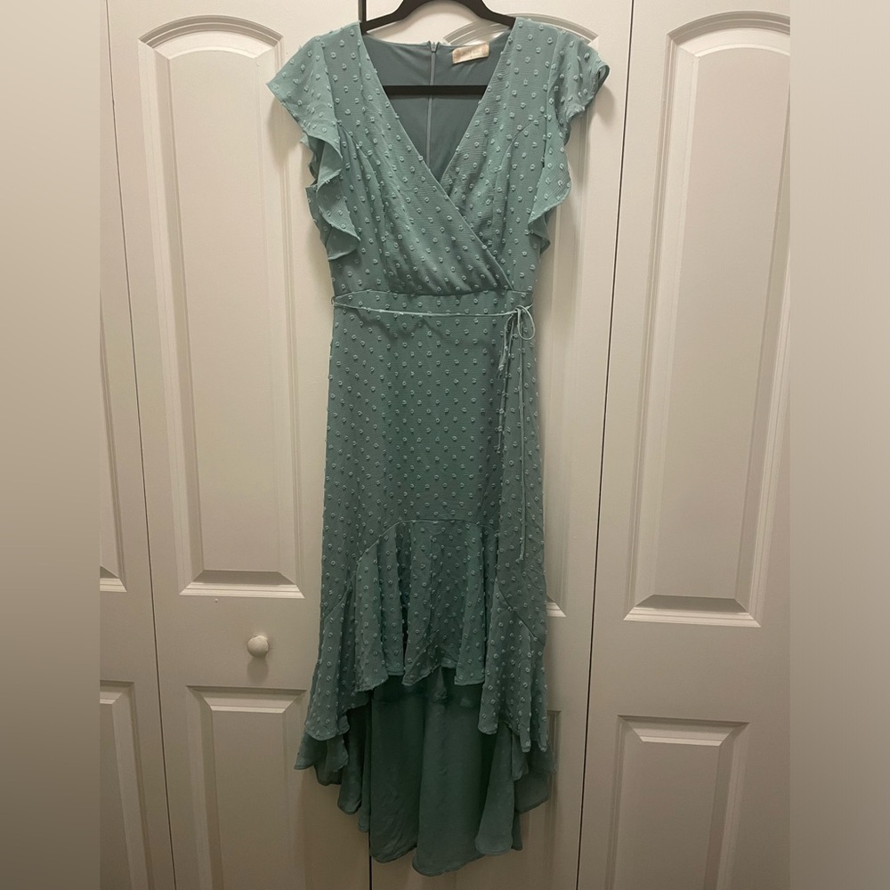 Altar’d State Sea Foam Wrap Dress